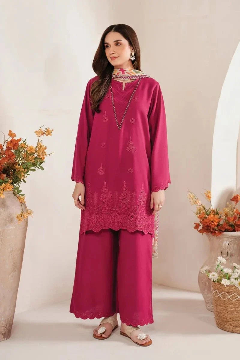 Stitched  Embroidered Lawn 3pc AL 0ap36