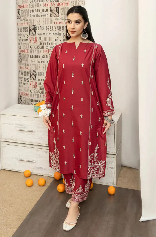 Stitched Embroidered  Lawn 3pc  AL 0696