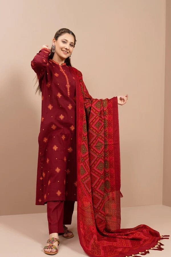 KR-760 Embroidered Dhanak 3pc Wt