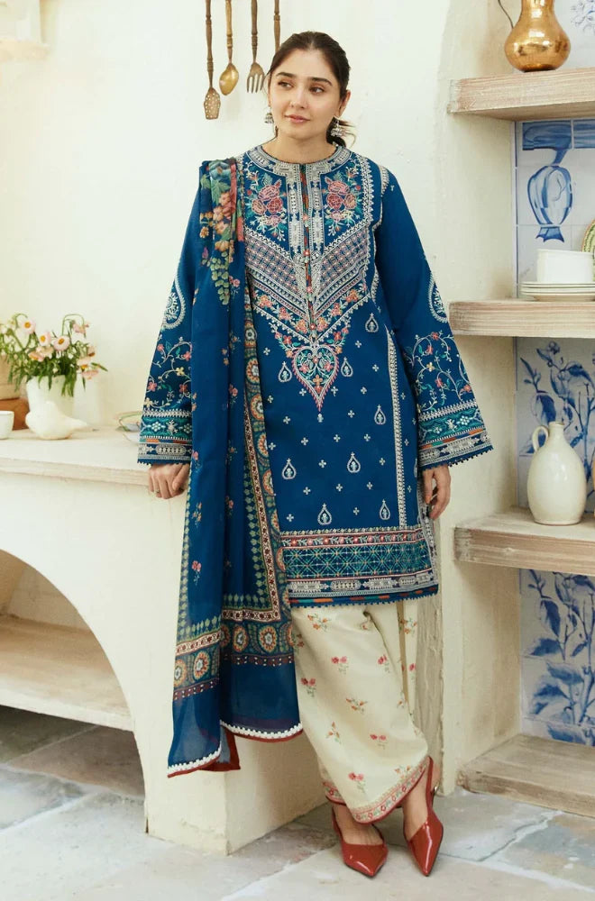 Stitched  Embroidered  Lawn Three Piece COCO-721