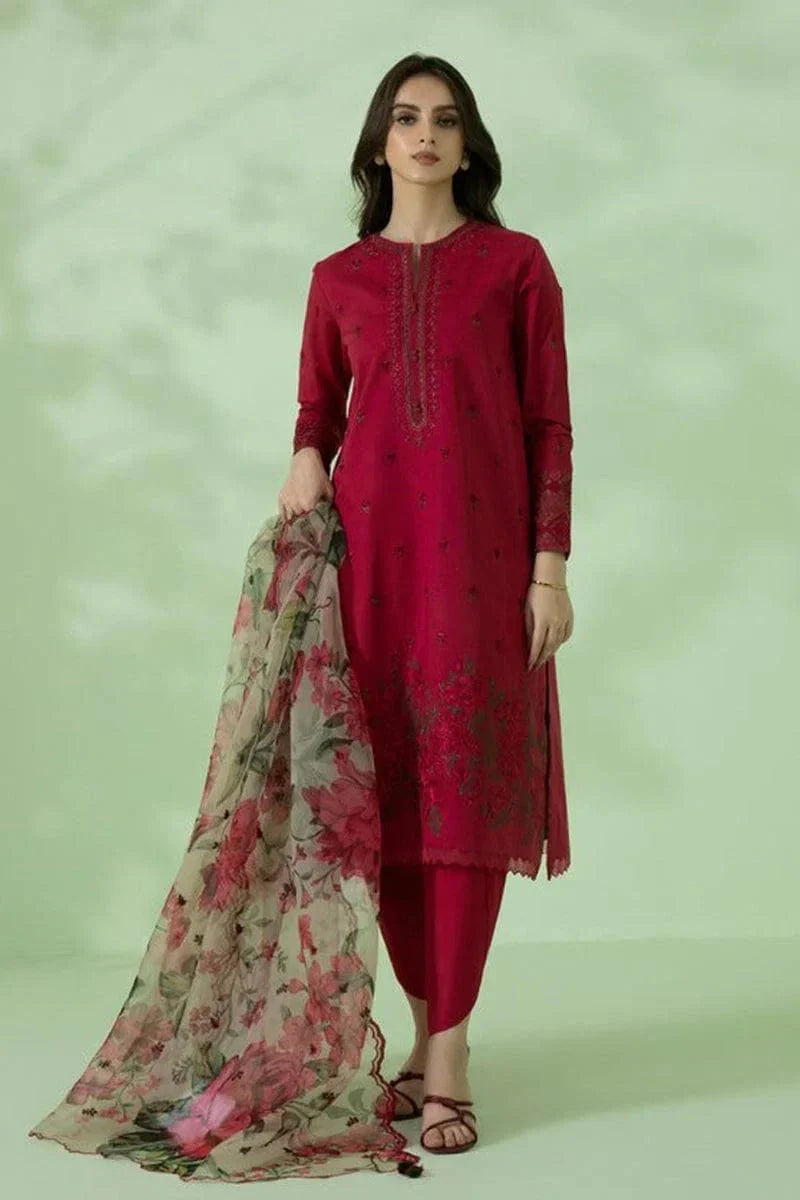 Sapphire SPW-751 Embroidered Lawn 3pc